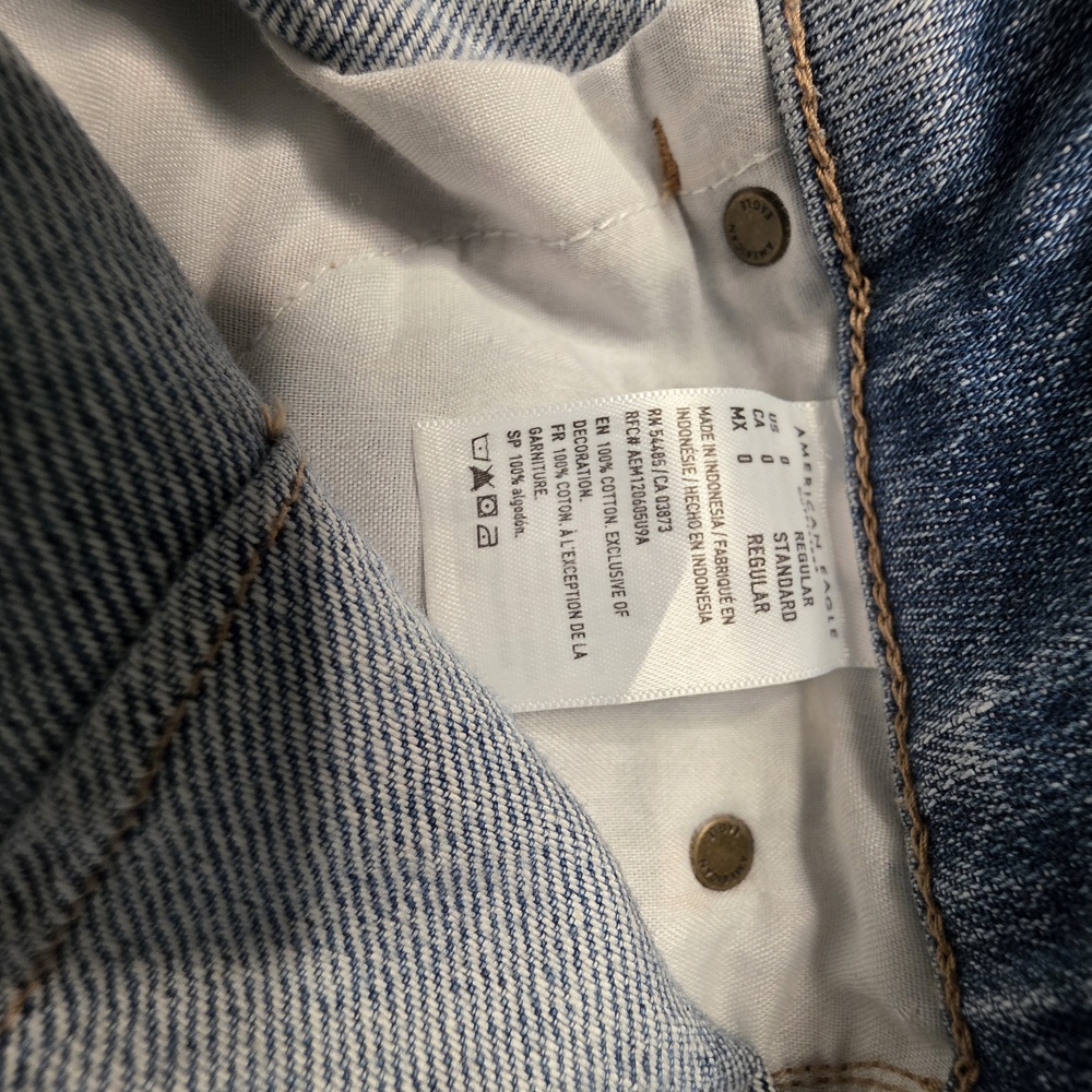 American Eagle Outfitters Blue Straight Jeans Classic Denim